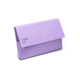 Guildhall Blue Angel Document Wallet Manilla Foolscap Half Flap 285gsm Violet (Pack 50) - GDW1-VLTZ